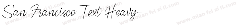 San Francisco Text Heavy字体转换